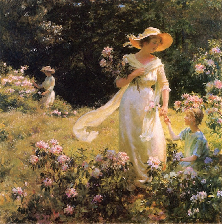 Among the Laurel Blossoms by Charles Courtney Curran,A3(16x12")Poster