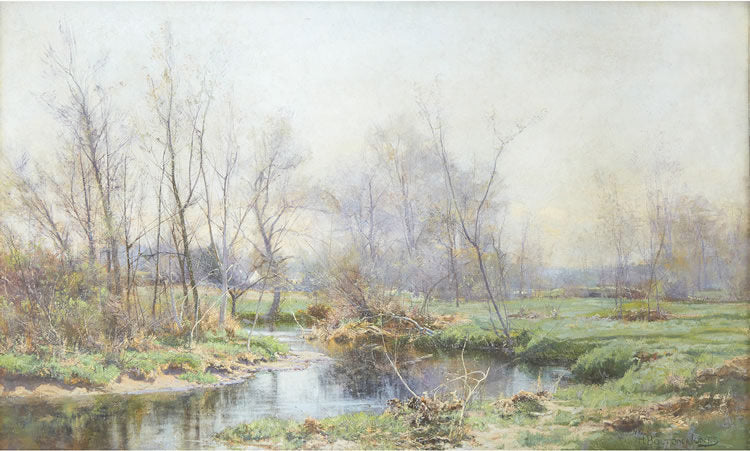 Along the Stream, vintage artwork by Hugh Bolton Jones, 12x8" (A4) Poster