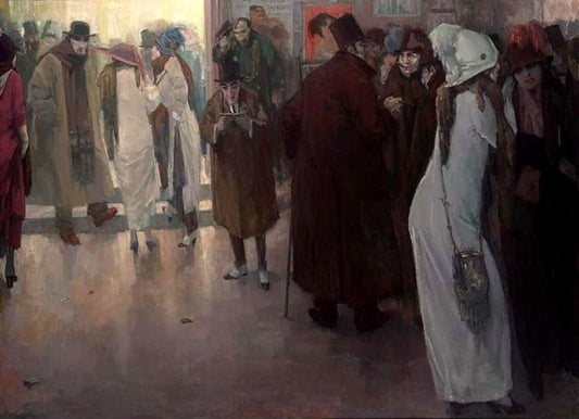 Leaving the Opera, vintage artwork by Leo Gestel, 12x8" (A4) Poster