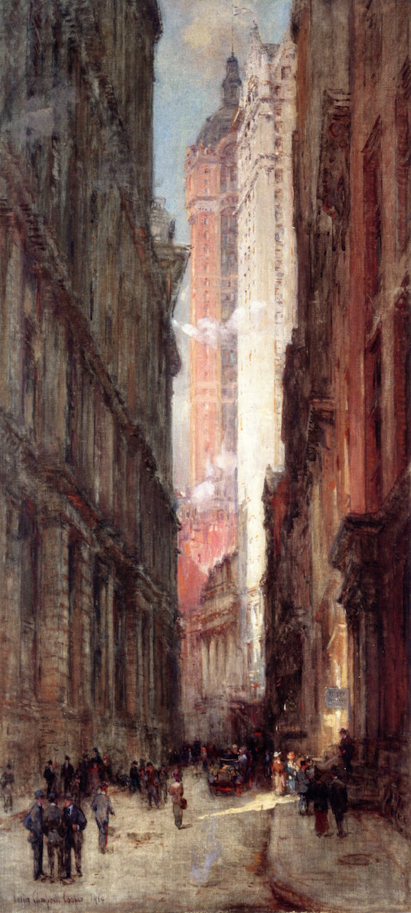 Liberty Street Crevasse, N.Y.C. by Colin Campbell Cooper,A3(16x12")Poster