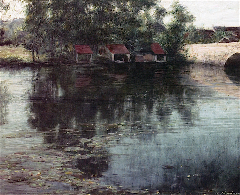 The Lower River, vintage artwork by Alexander Harrison, 12x8" (A4) Poster