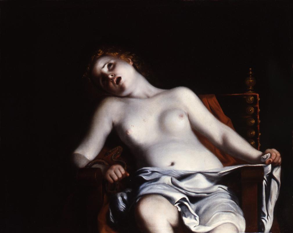 Suicide of Cleopatra, vintage artwork by Guido Cagnacci, 12x8" (A4) Poster