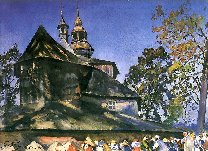Church in Mikoszewice by Julian Falat,A3(16x12")Poster