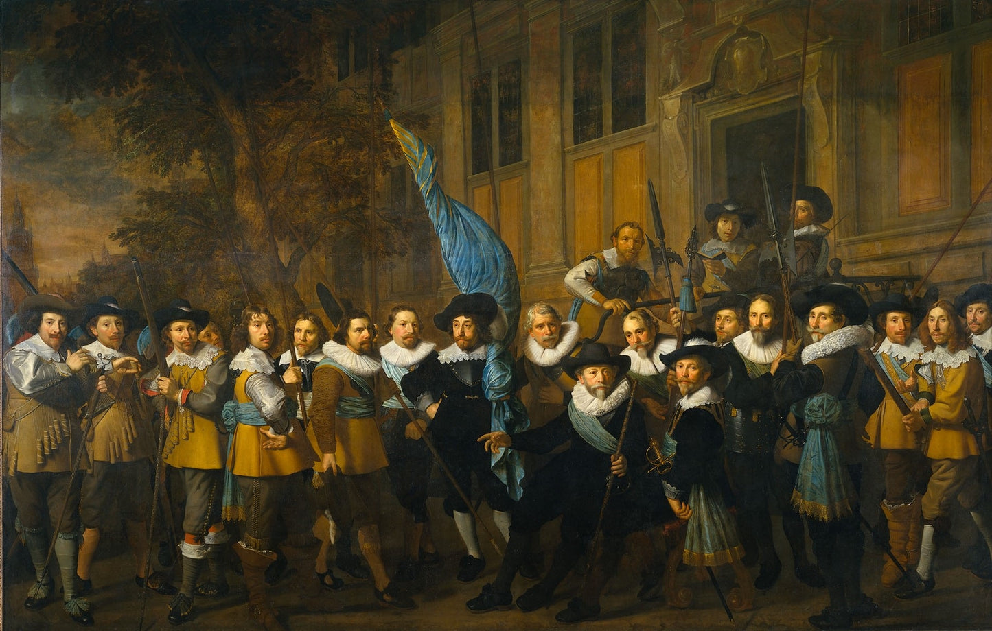 The Company of Captain Jan Claesz Vlooswijck and Lieutenant Gerrit Hudde, Amsterdam, 1642, vintage artwork by Nicolaes Eliasz. Pickenoy, 12x8" (A4) Poster