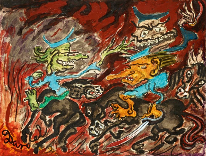 Hussars by Nils Dardel,16x12(A3) Poster