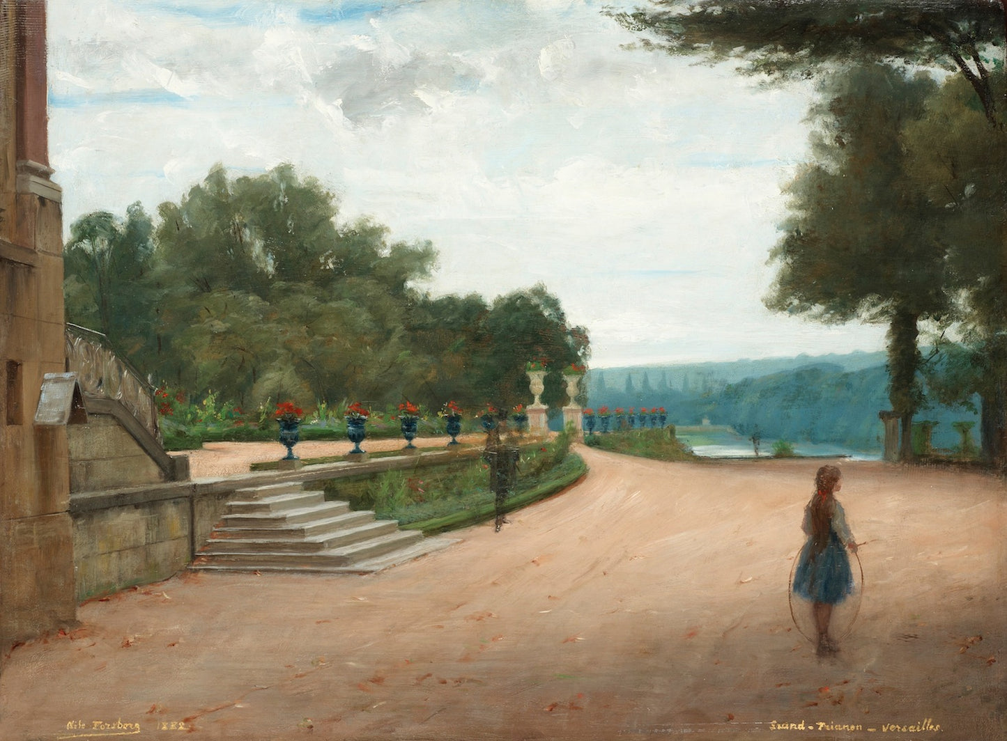 Scene in Versailles, vintage artwork by Nils Forsberg, 12x8" (A4) Poster