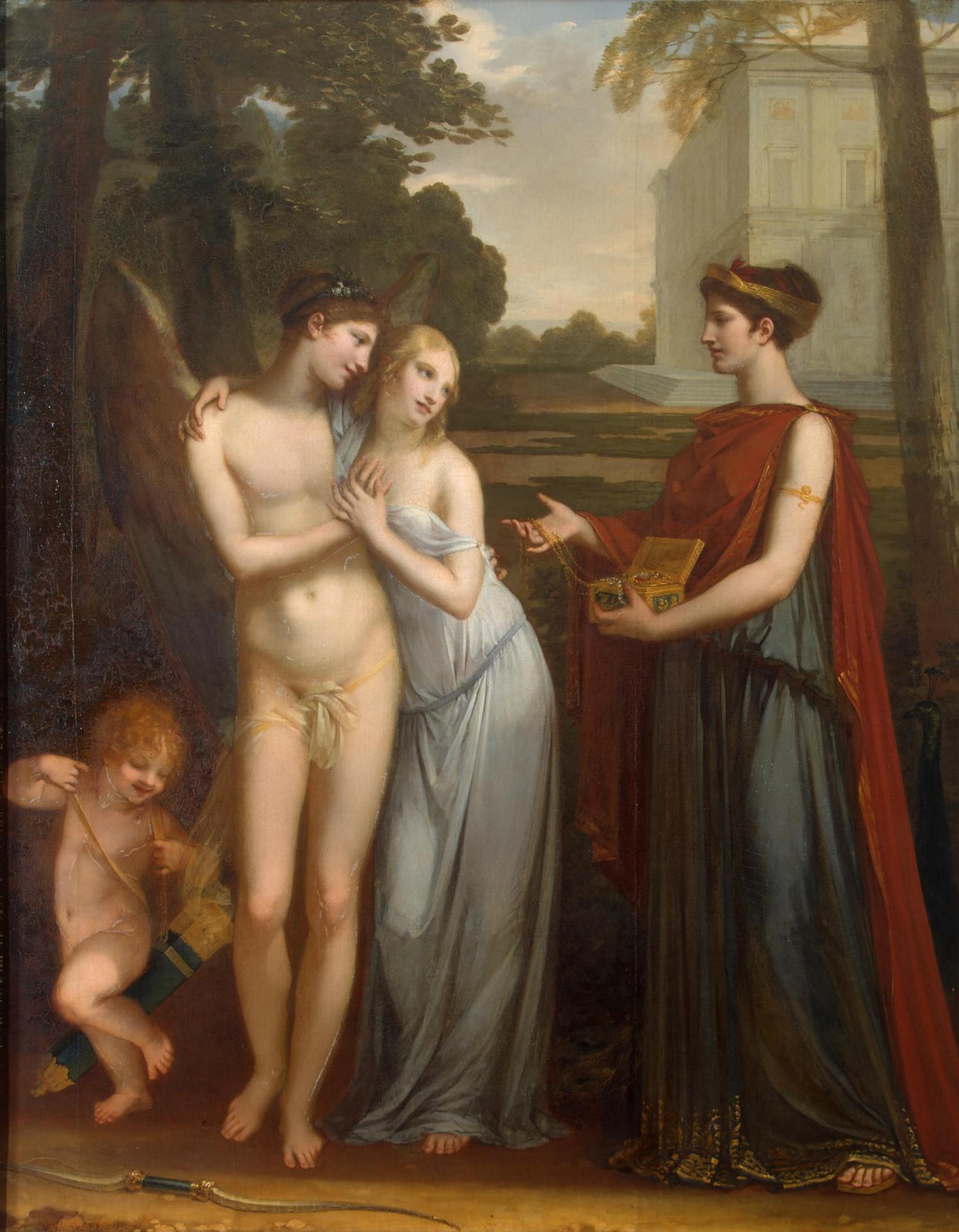 Innocence Preferring Love to Wealth, vintage artwork by Pierre-Paul Prud'hon, 12x8" (A4) Poster