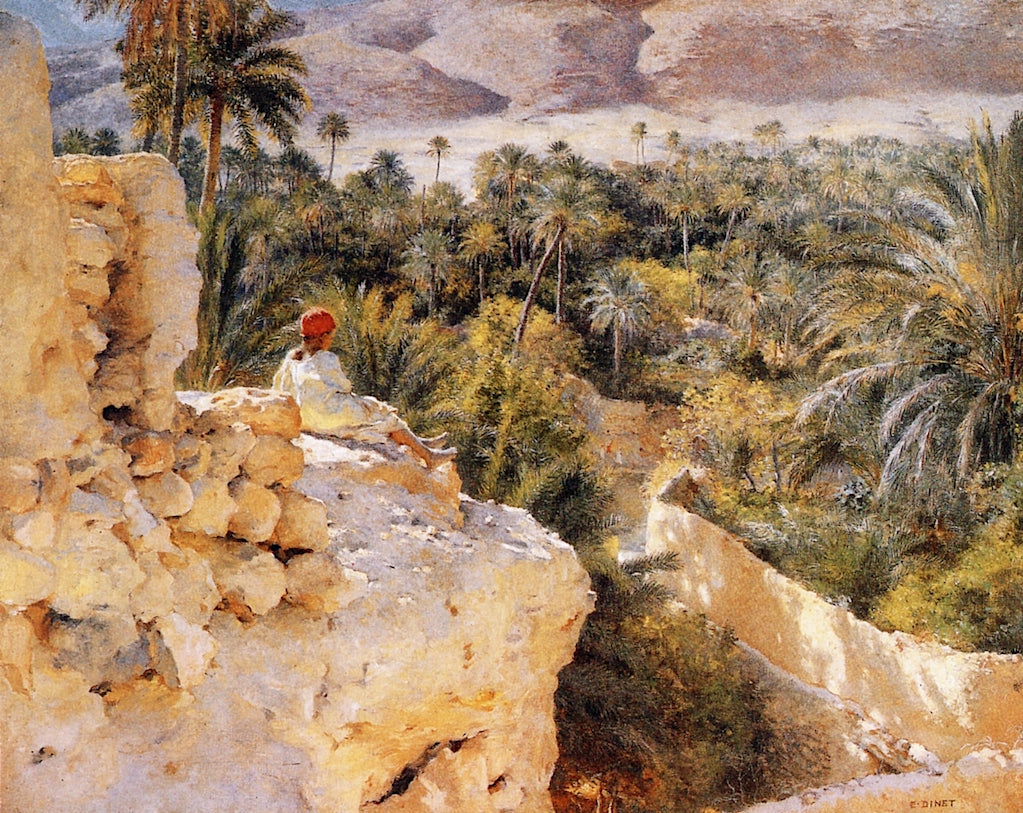 iew of the Palm-Groves, Laghouat by etienne Nasreddine Dinet,A3(16x12")Poster