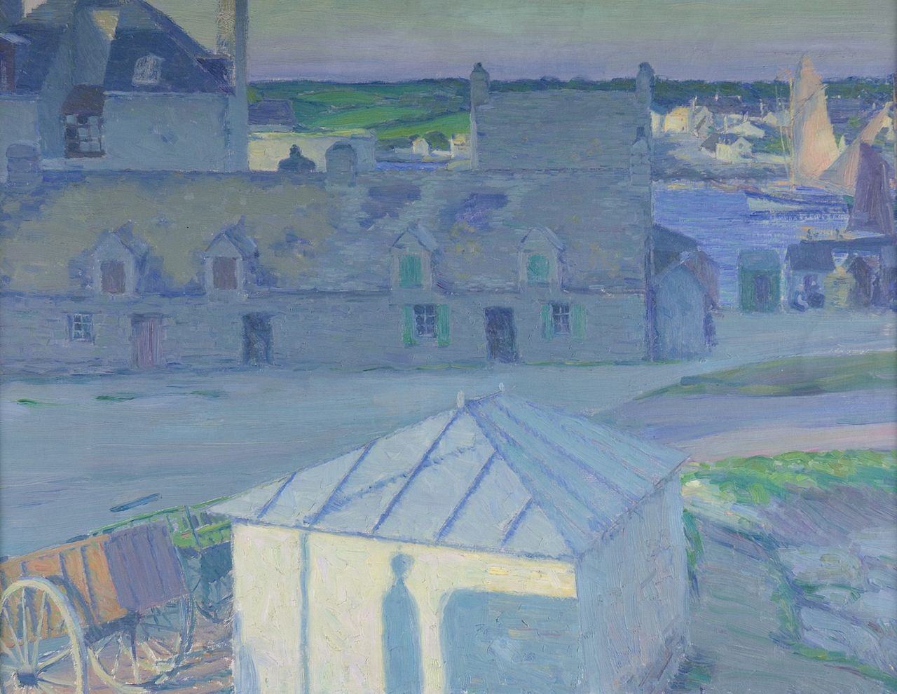 Port of Concarneau, vintage artwork by Max Kurzweil, 12x8" (A4) Poster