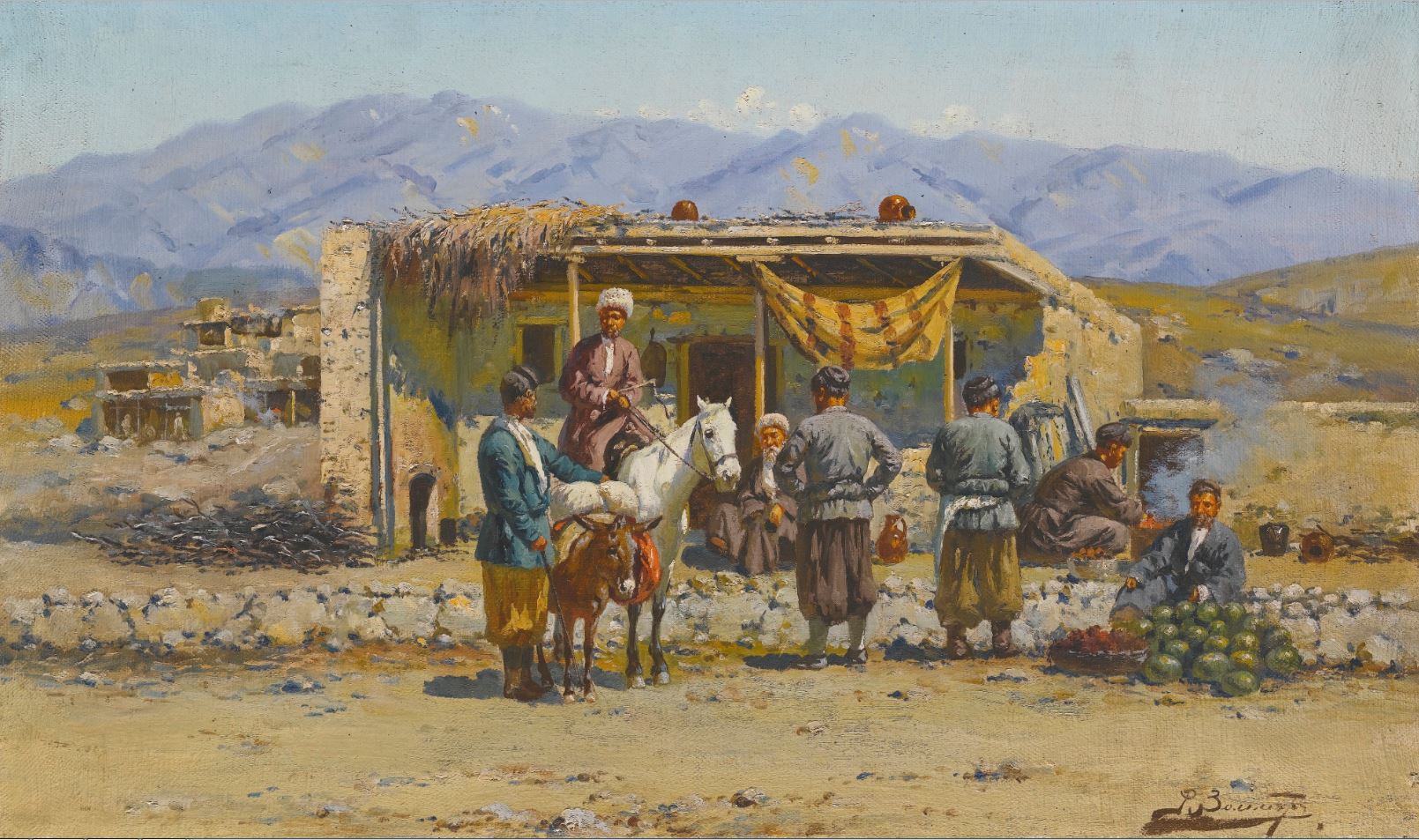 Caravansarai by Richard Karlovich Zommer,A3(16x12")Poster