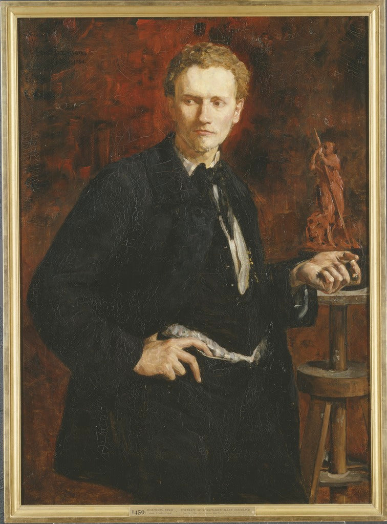 Portrait of Artist Allan Österlind, vintage artwork by Ernst Josephson, 12x8" (A4) Poster