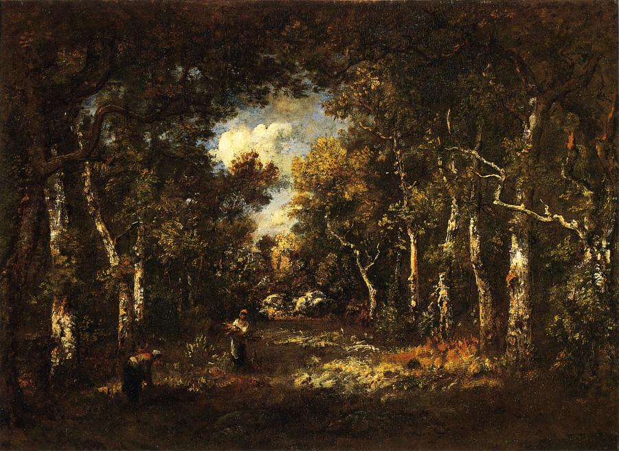 The Forest of Fountainebleau, vintage artwork by Narcisse Dìaz de la Peña, A3 (16x12") Poster Print