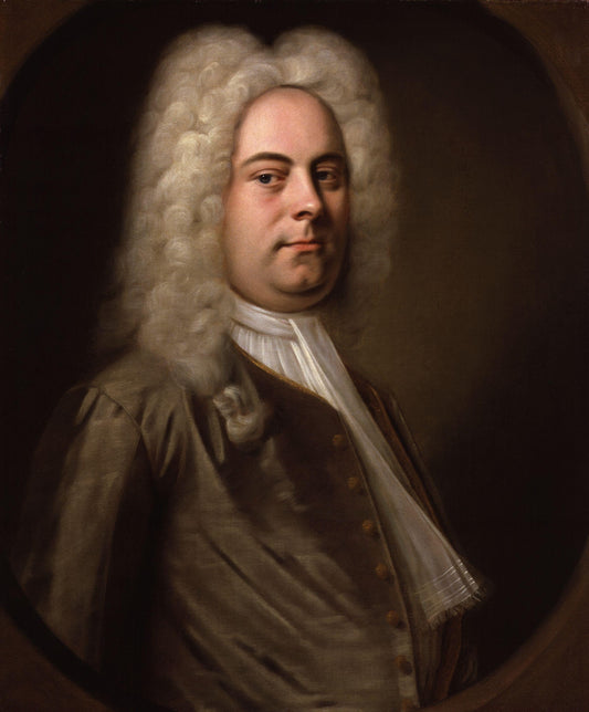 Portrait of George Frideric Handel, vintage artwork by Attributed to Balthasar Denner, 12x8" (A4) Poster
