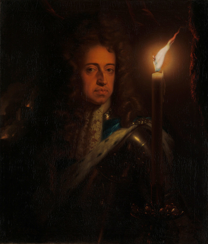 William III by  Candlelight, vintage artwork by Godfried Schalcken, 12x8" (A4) Poster