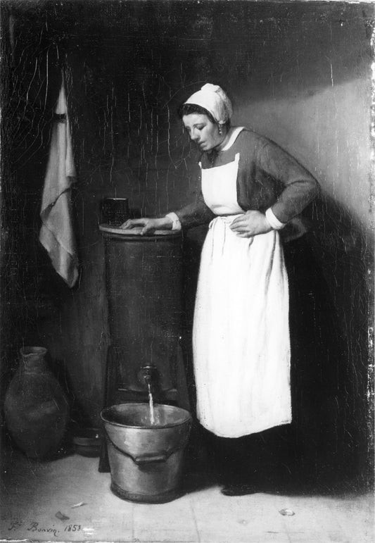 Drawing Water, vintage artwork by François Bonvin, A3 (16x12") Poster Print