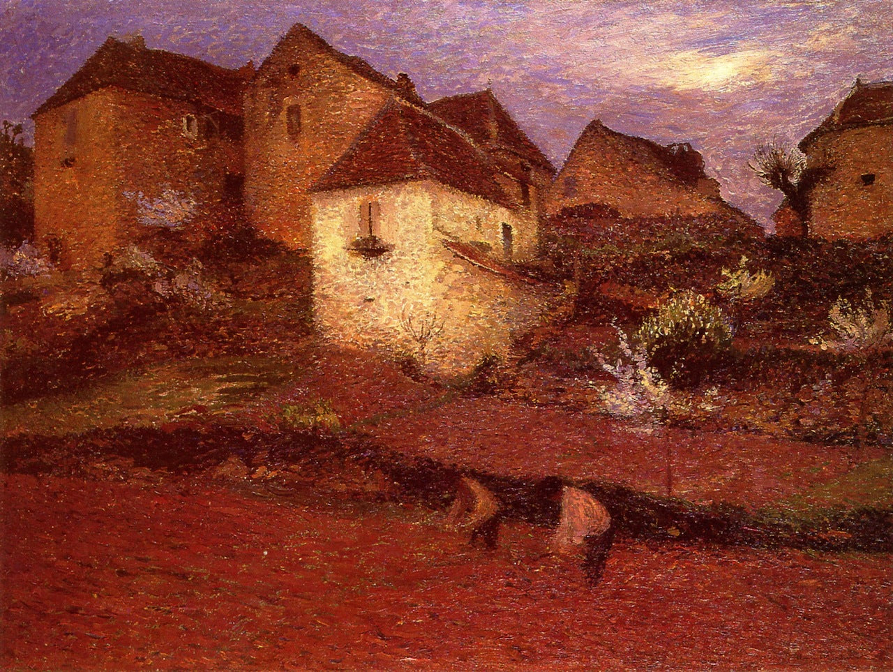 Field Workers near a Village by Henri Martin,A3(16x12")Poster