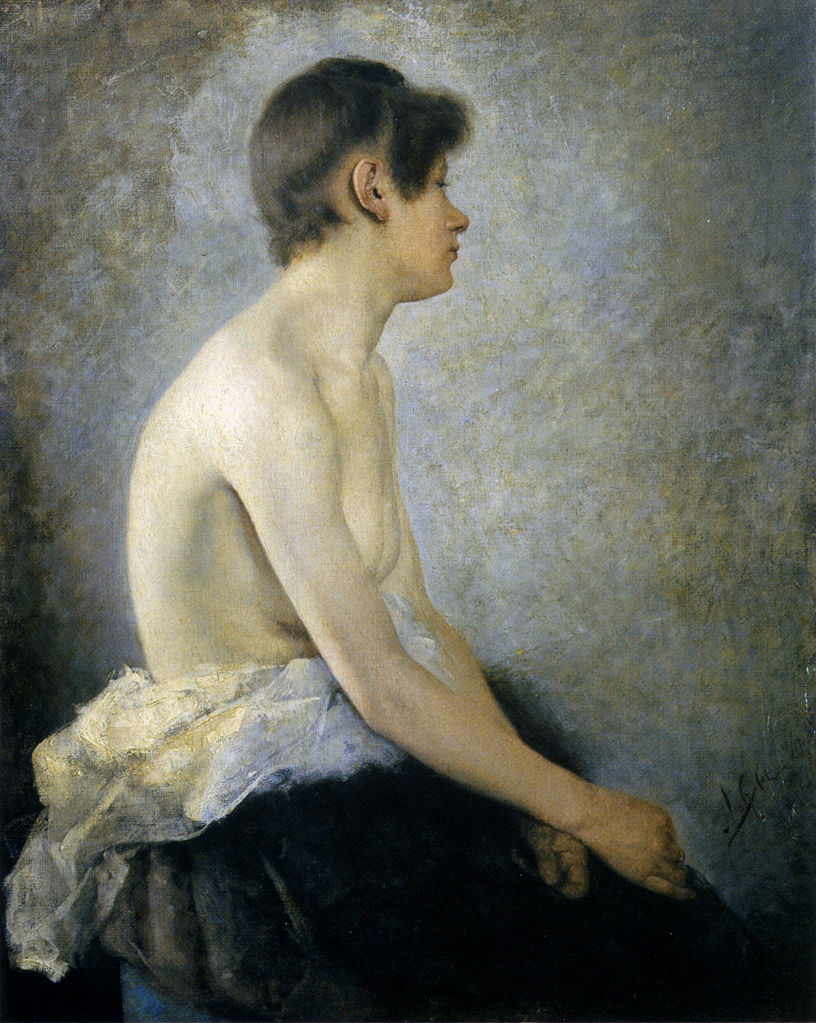 Half-nude Woman by Anton Aszbe,A3(16x12")Poster