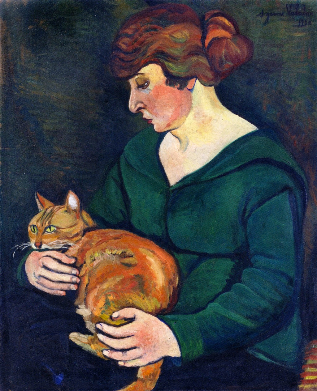 Louson and Raminou, vintage artwork by Suzanne Valadon, 12x8" (A4) Poster