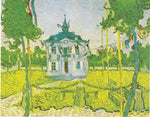 Auvers Town Hall on 14 July 1890, vintage artwork by Vincent van Gogh, 12x8" (A4) Poster