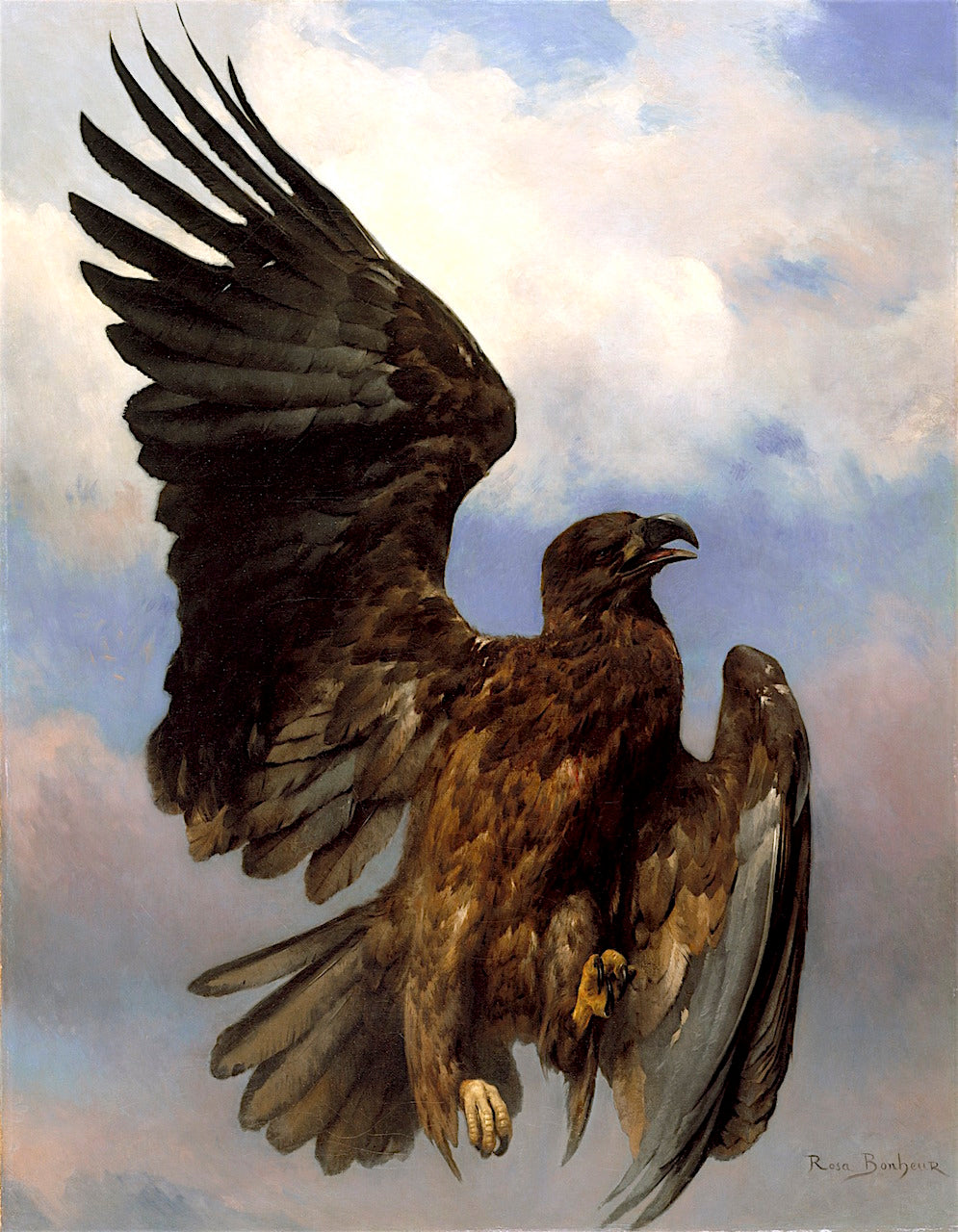 The Wounded Eagle, vintage artwork by Rosa Bonheur, 12x8" (A4) Poster
