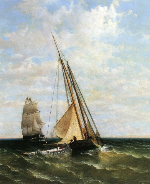 The Broken Mast, vintage artwork by George Curtis, A3 (16x12") Poster Print
