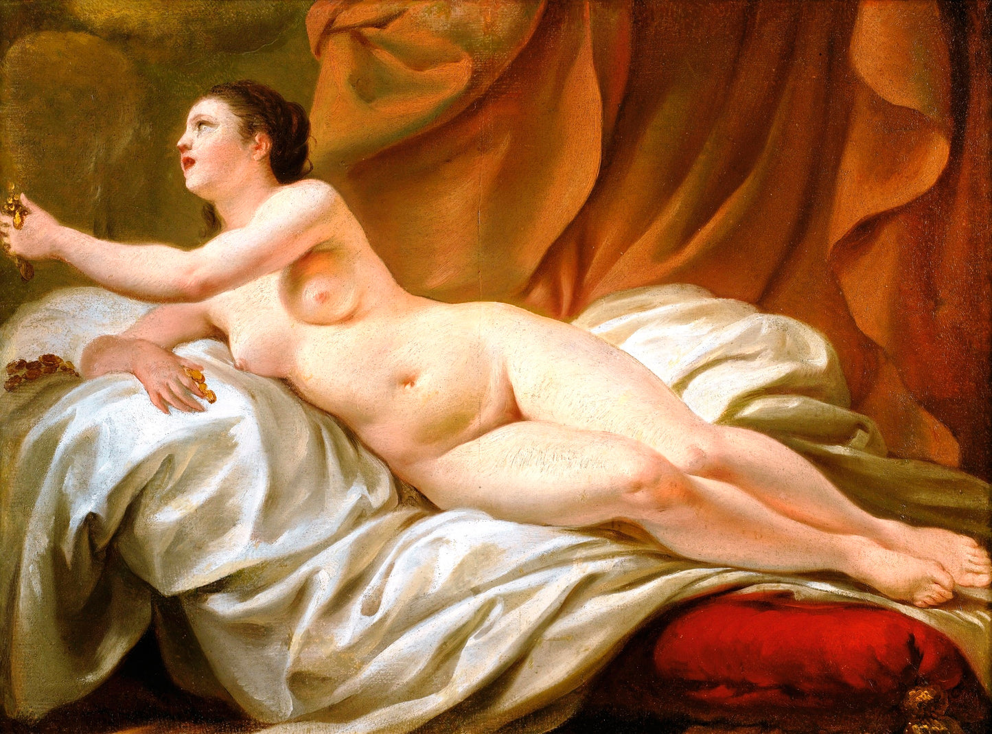 Danae, vintage artwork by Jean-Baptiste Marie Pierre, 12x8" (A4) Poster