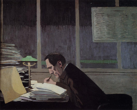 Felix Feneon at the Revue Blanche, vintage artwork by Felix Vallotton, 12x8" (A4) Poster