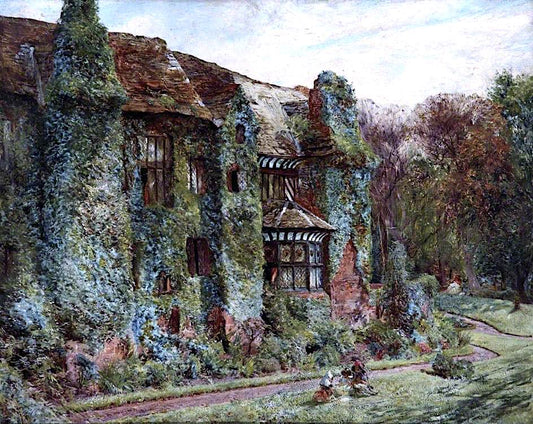 Speke Hall, vintage artwork by William Huggins, A3 (16x12") Poster Print