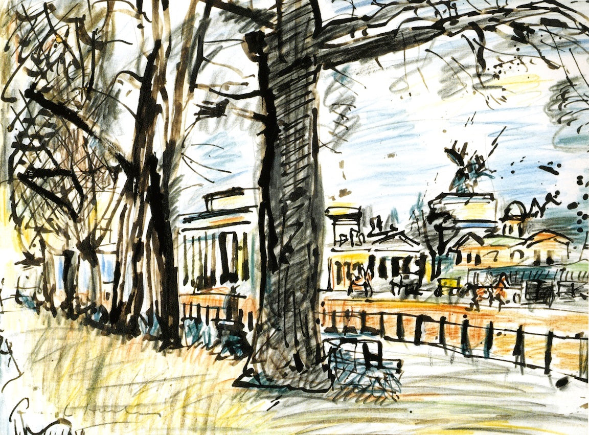 Rotten Row, Hyde Park by George Leslie Hunter,16x12(A3) Poster