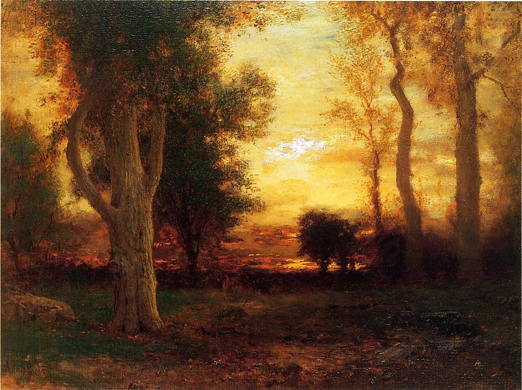 Evening in the Forest, vintage artwork by Arthur Parton, 12x8" (A4) Poster