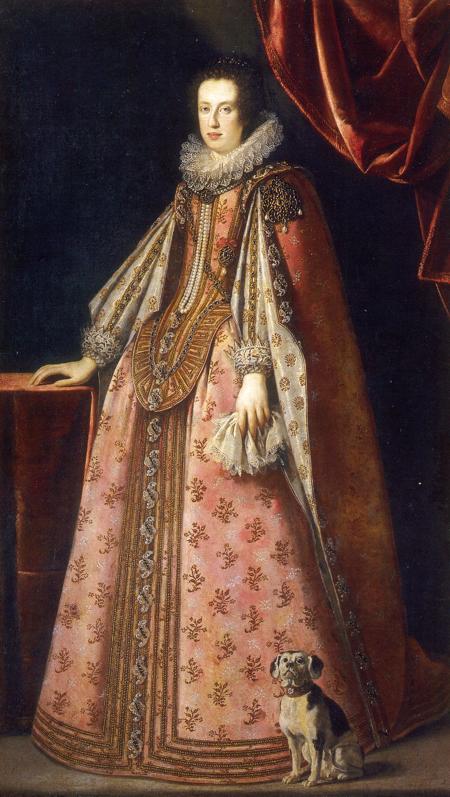 Claudia de' Medici, vintage artwork by Justus Sustermans, 12x8" (A4) Poster