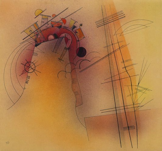 Aglow, vintage artwork by Wassily Kandinsky, 12x8" (A4) Poster