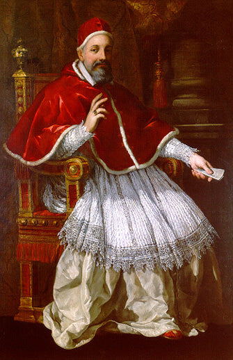 Pope Urbanus VIII (Maffeo Barberini), vintage artwork by Pietro da Cortona, 12x8" (A4) Poster