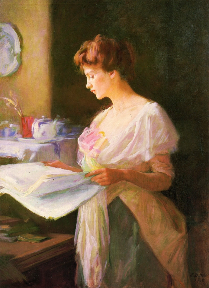 Morning News by Ellen Day Hale,A3(16x12")Poster