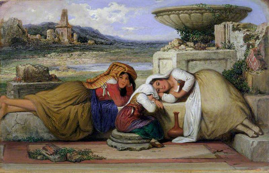 Mendicants of the Roman Campagna, vintage artwork by Edward Villiers Rippingille, A3 (16x12") Poster Print