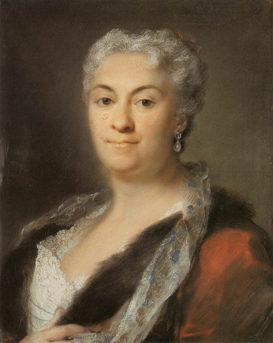 Elderly Lady, vintage artwork by Rosalba Carriera, 12x8" (A4) Poster