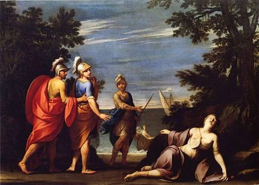 Armida Abandonned, vintage artwork by Marcantonio Franceschini, 12x8" (A4) Poster