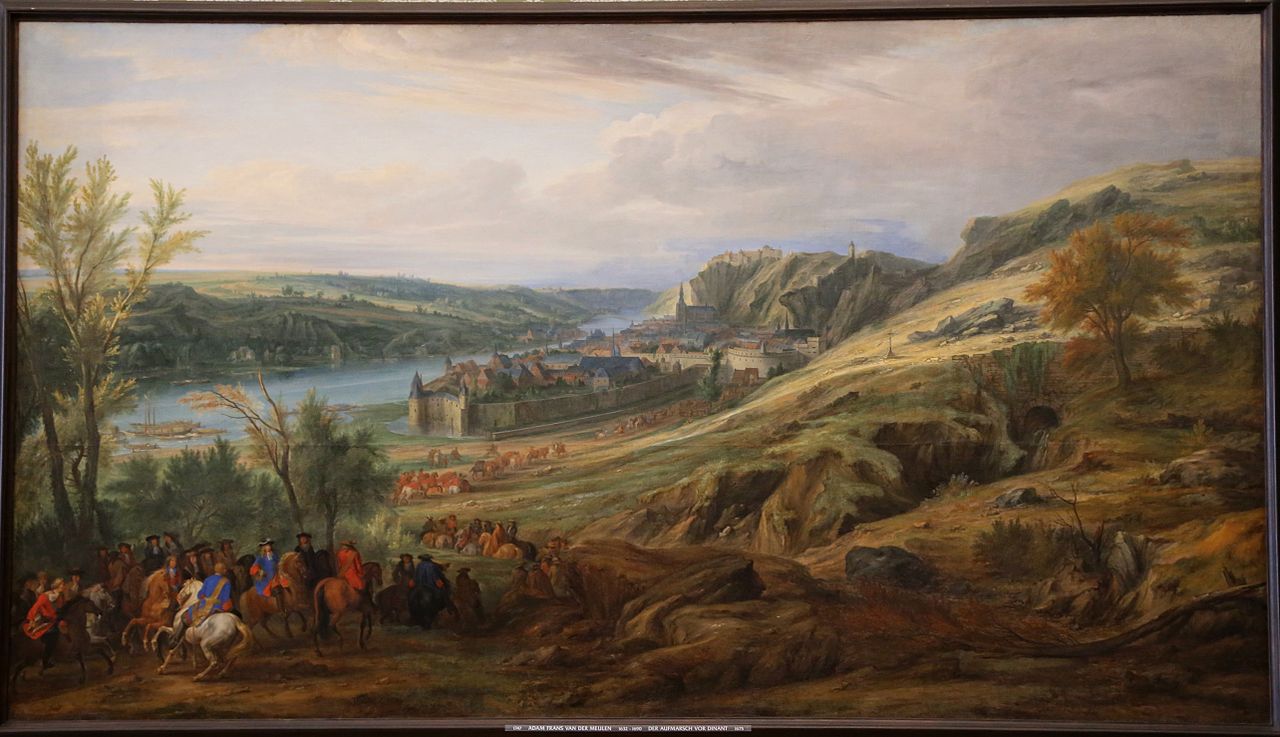 The March at Dinant, vintage artwork by Adam Frans van der Meulen, 12x8" (A4) Poster