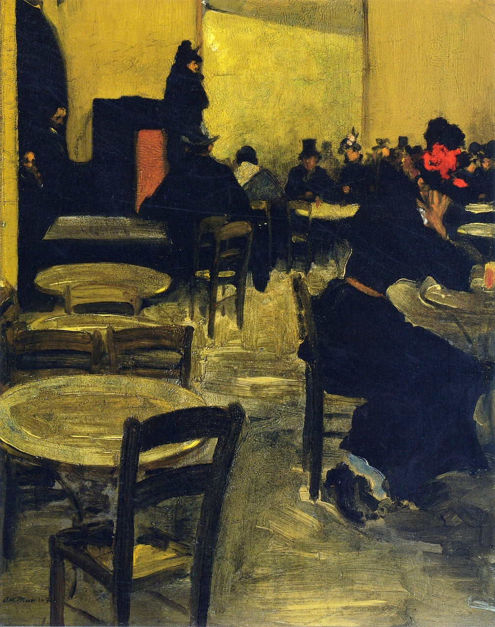 Cafe in Paris by Alfred Henry Maurer,A3(16x12")Poster