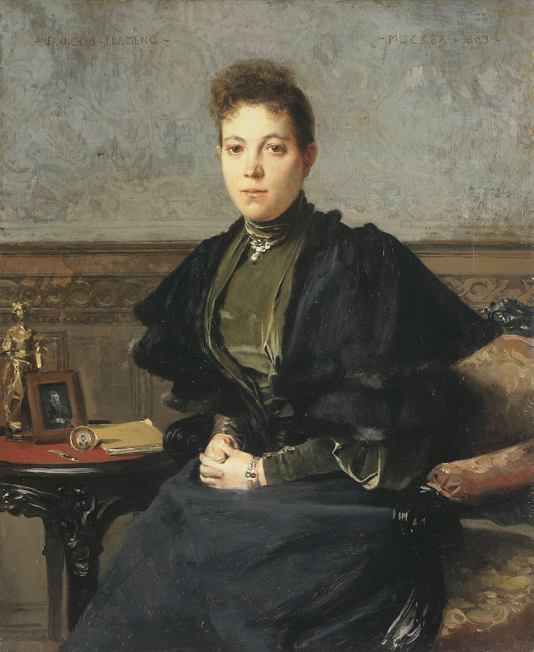 Portrait of Vera Kharitonenko by Francois Flameng,A3(16x12")Poster