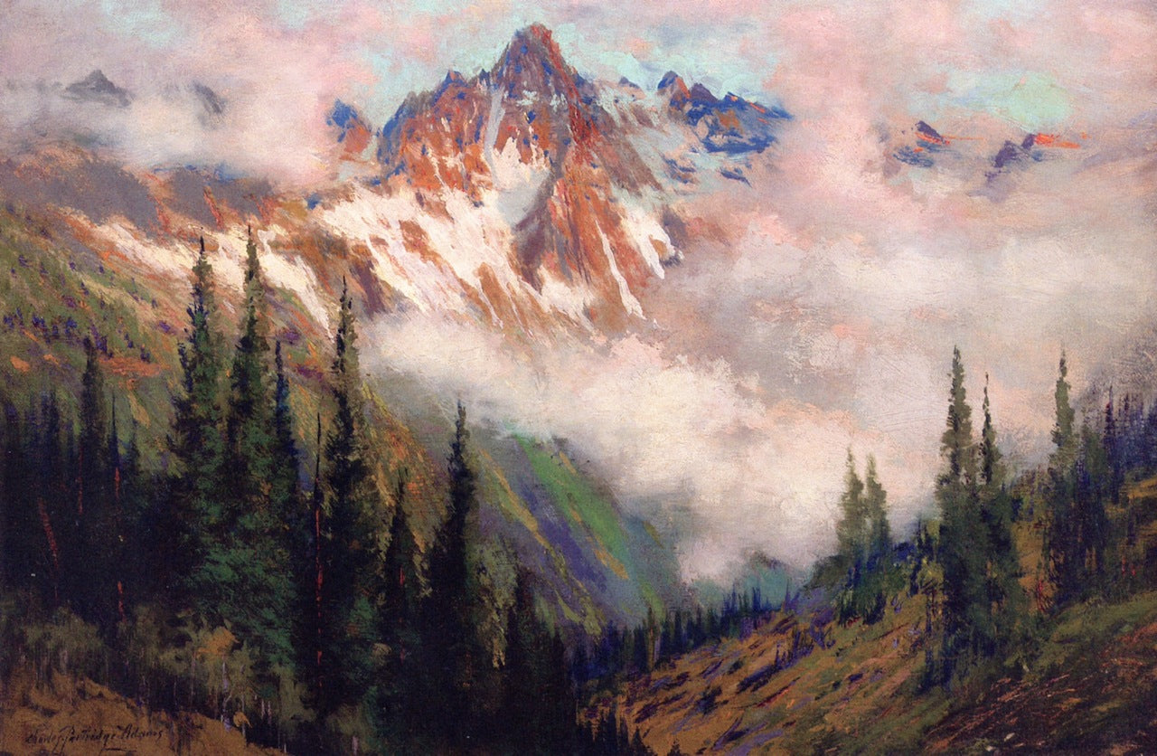 Mount Sneffels, San Juan Colorado by Charles Partridge Adams,A3(16x12")Poster