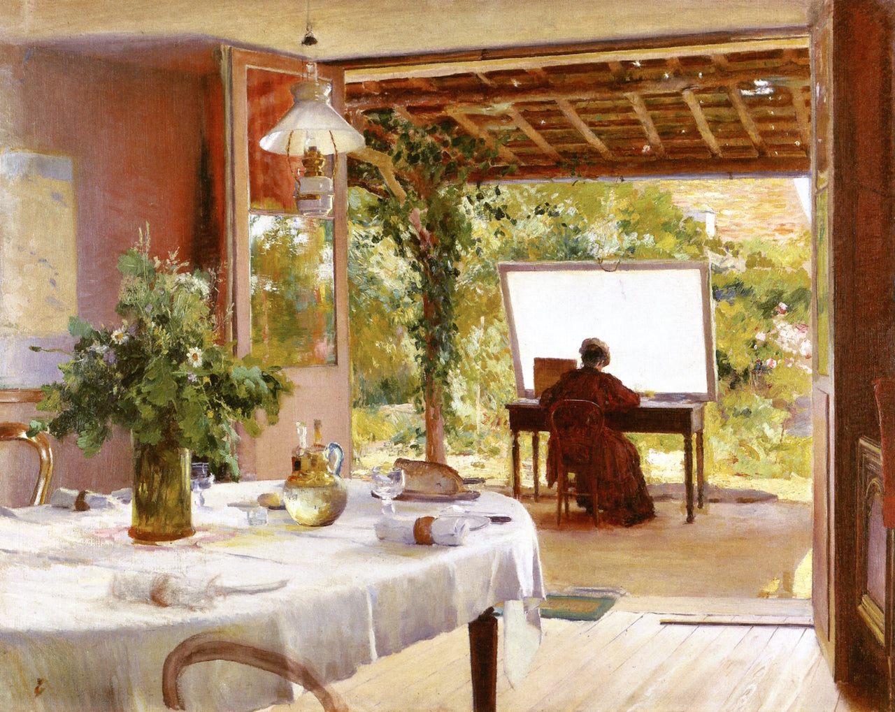 Open Air Studio, vintage artwork by William Blair Bruce, 12x8" (A4) Poster