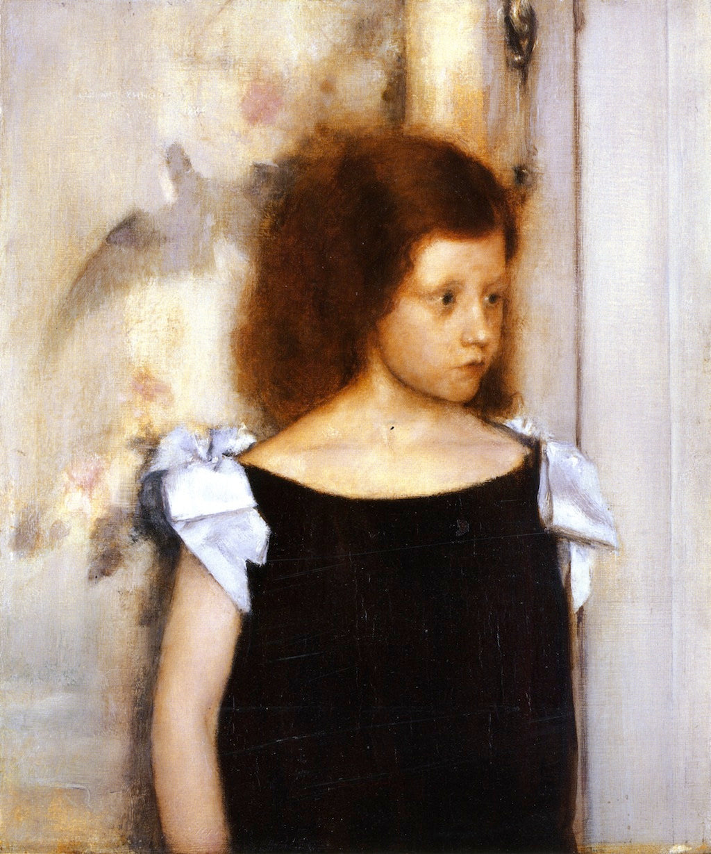 Gabrielle Braun, vintage artwork by Fernand Khnopff, 12x8" (A4) Poster