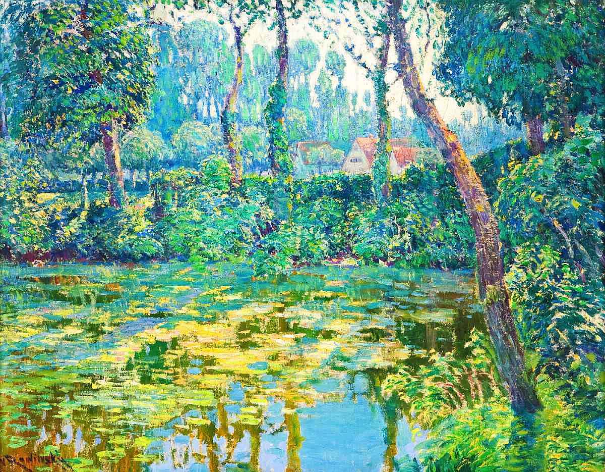 Houses by the River by Vaclav Radimsky,A3(16x12")Poster