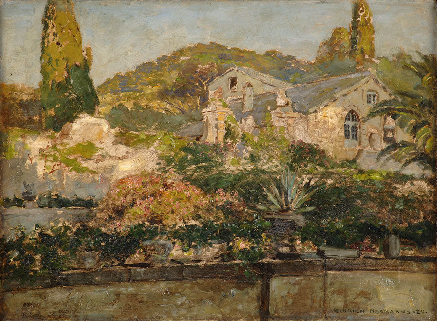 Evening at Villa Falconieri by Heinrich Hermanns,A3(16x12")Poster