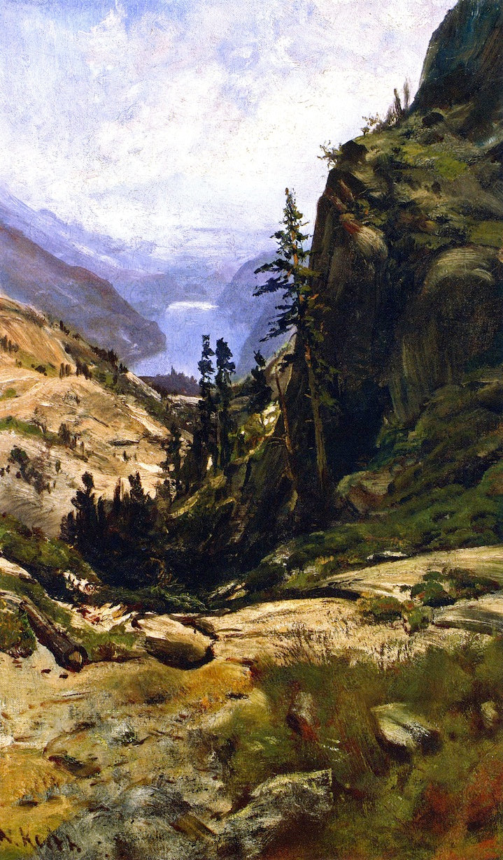 Donner Lake, vintage artwork by William Keith, 12x8" (A4) Poster