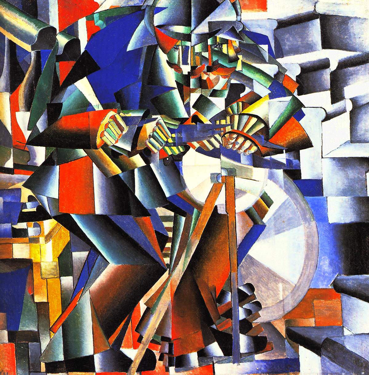 The knifegrinder, vintage artwork by Kasimir Malevich, 12x8" (A4) Poster