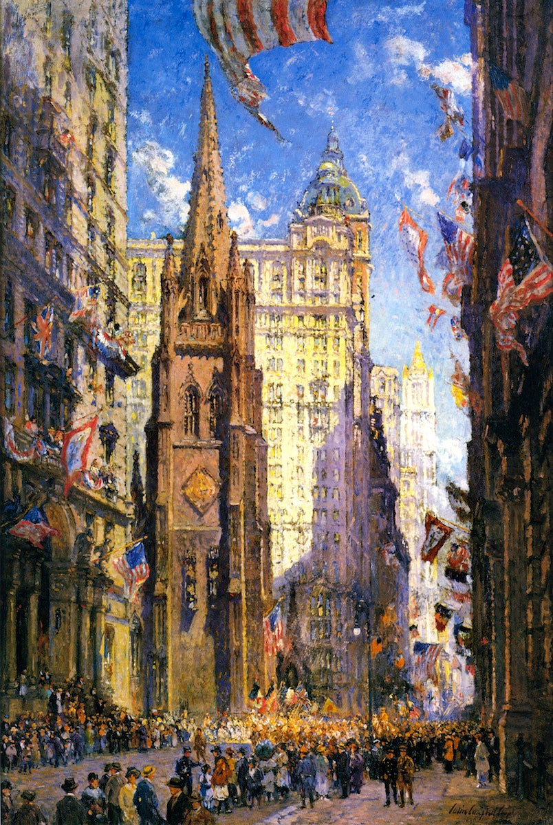 The Three Towers, vintage artwork by Colin Campbell Cooper, 12x8" (A4) Poster