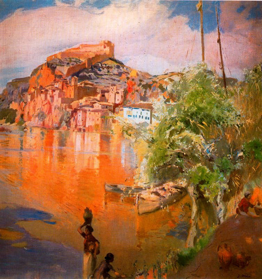 Fantasia de l'Ebre, vintage artwork by Joaquin Mir  Trinxet, 12x8" (A4) Poster