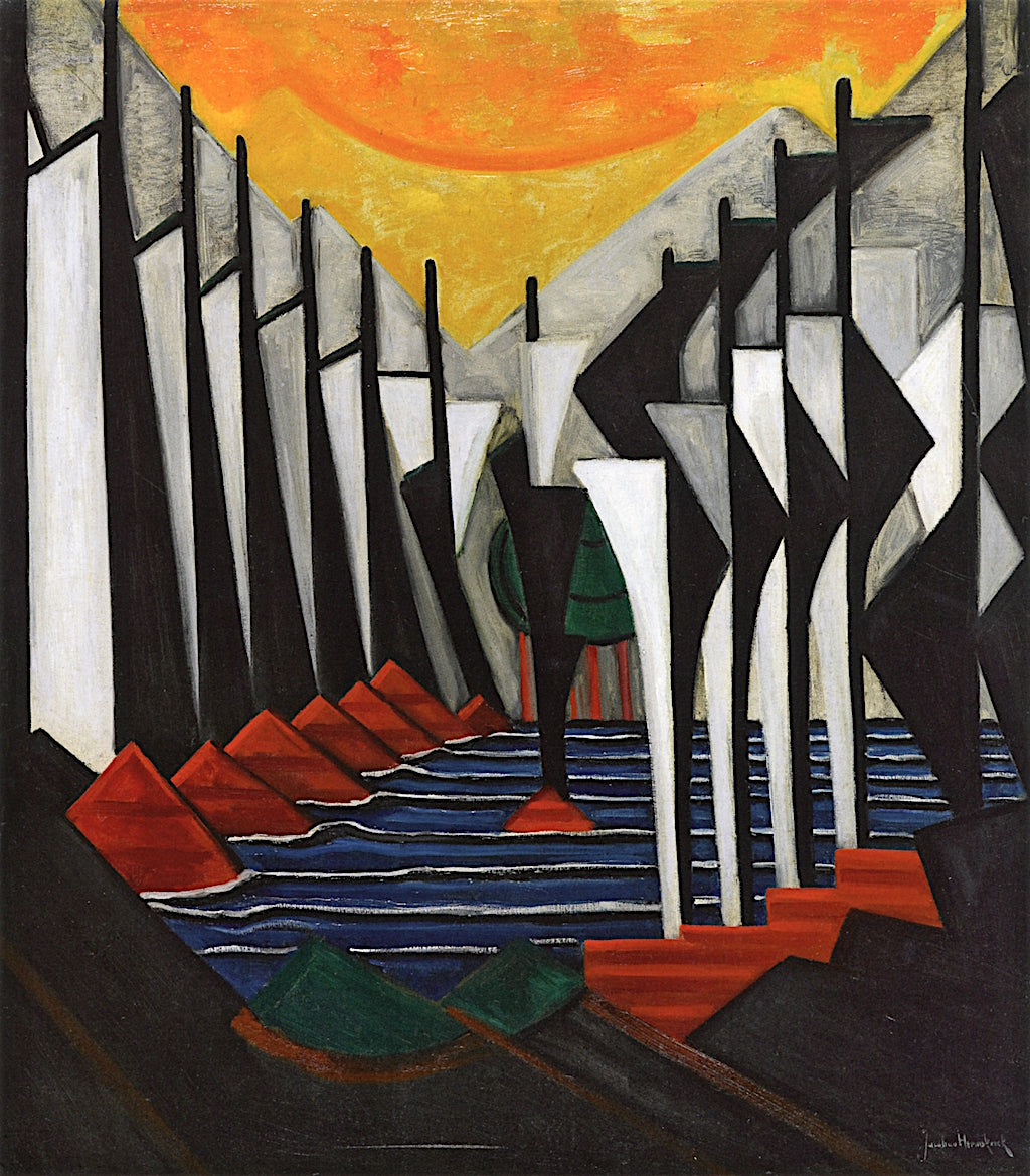 Composition No. 18, vintage artwork by Jacoba van Heemskerck, 12x8" (A4) Poster